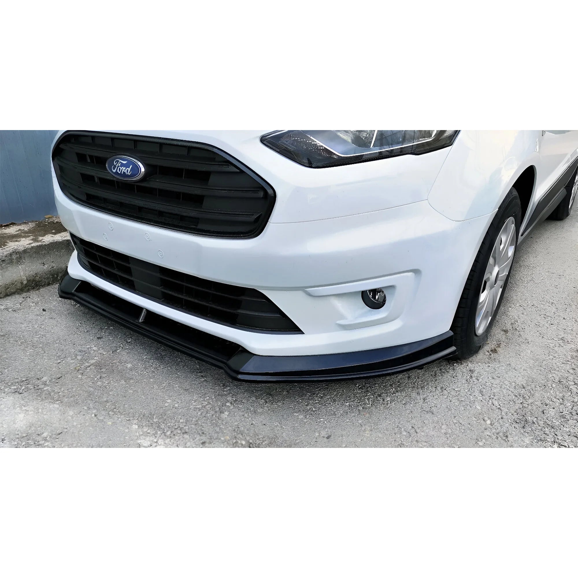 thumbnail image 2 of Gloss Black Front Bumper Lip Splitter For Ford Transit Connect 2014-2021 (4pc Kit) 2 of 4